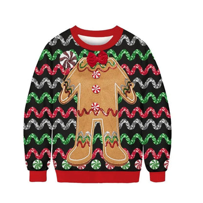Bernhard | Cálido jersey con escote redondo y motivo navideño para niños