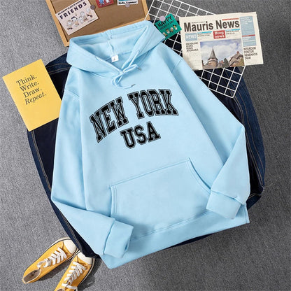 George | Sudadera con capucha y estampado NEW YORK USA para mujer