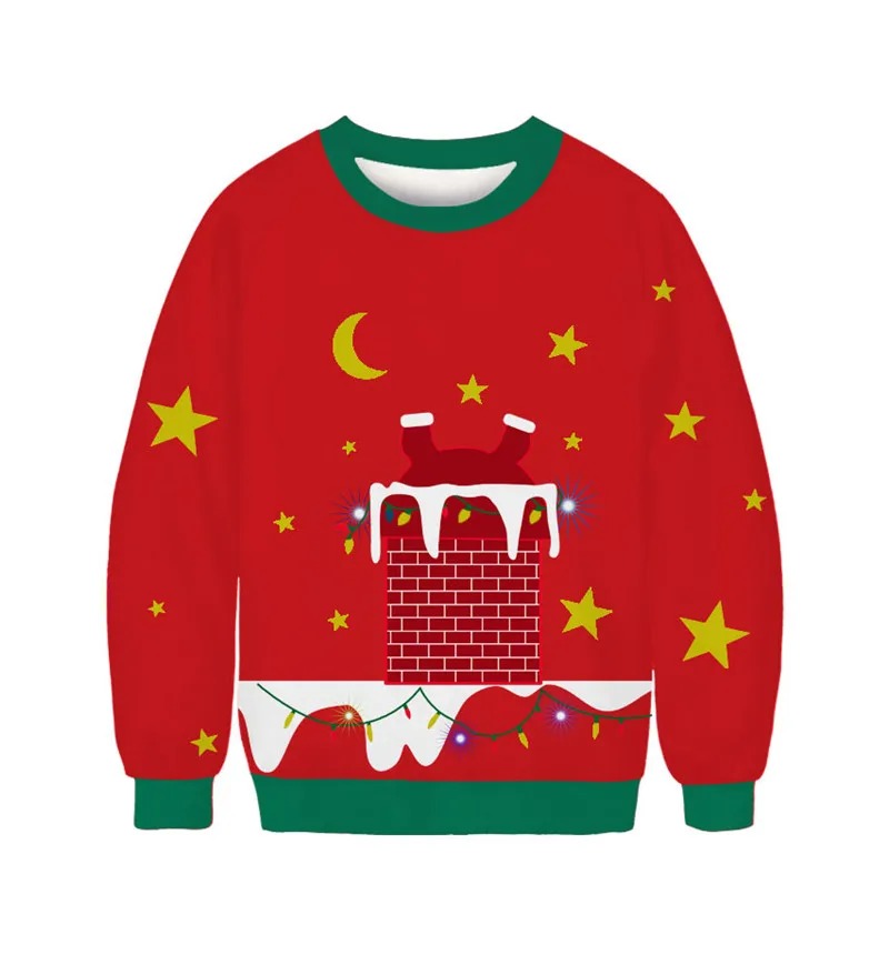 Bernhard | Cálido jersey con escote redondo y motivo navideño para niños