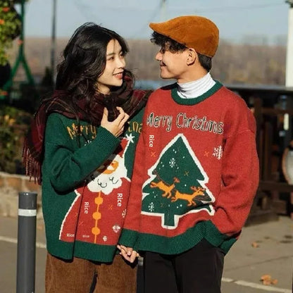 Chris & Laura | Conjunto de jersey de Navidad unisex