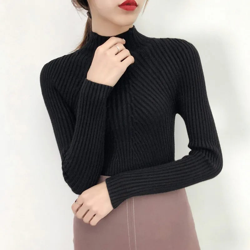 Joan| Jersey de mujer de cuello alto para el día a día