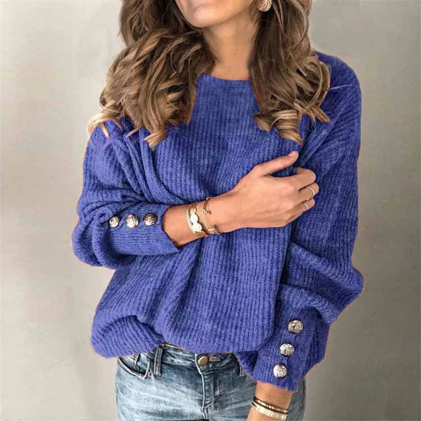 Ulric| Jersey holgado de mujer con escote redondo
