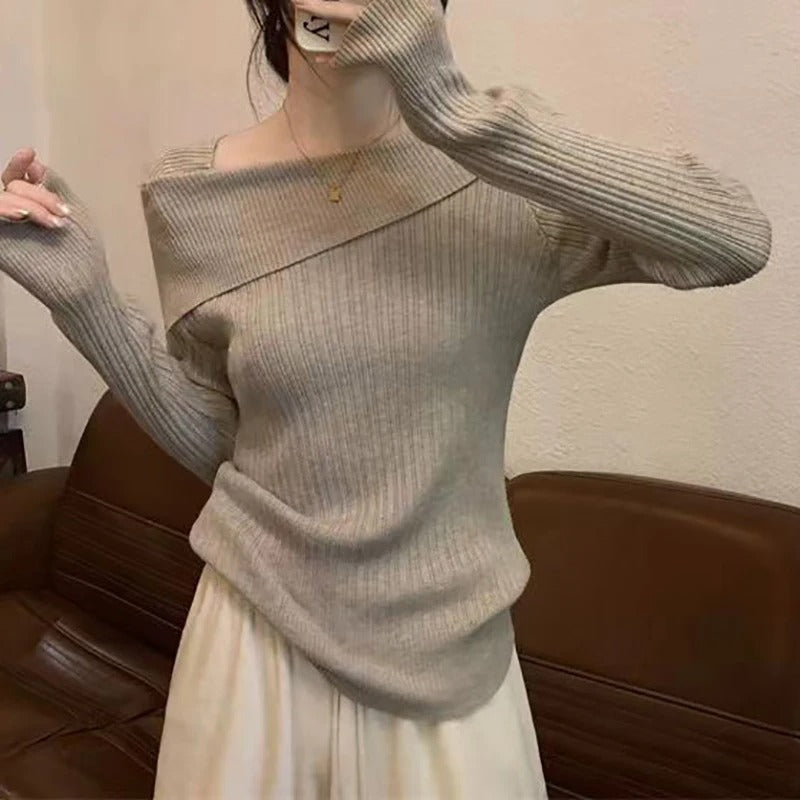 Estelle | Jersey de punto sin hombros para mujer