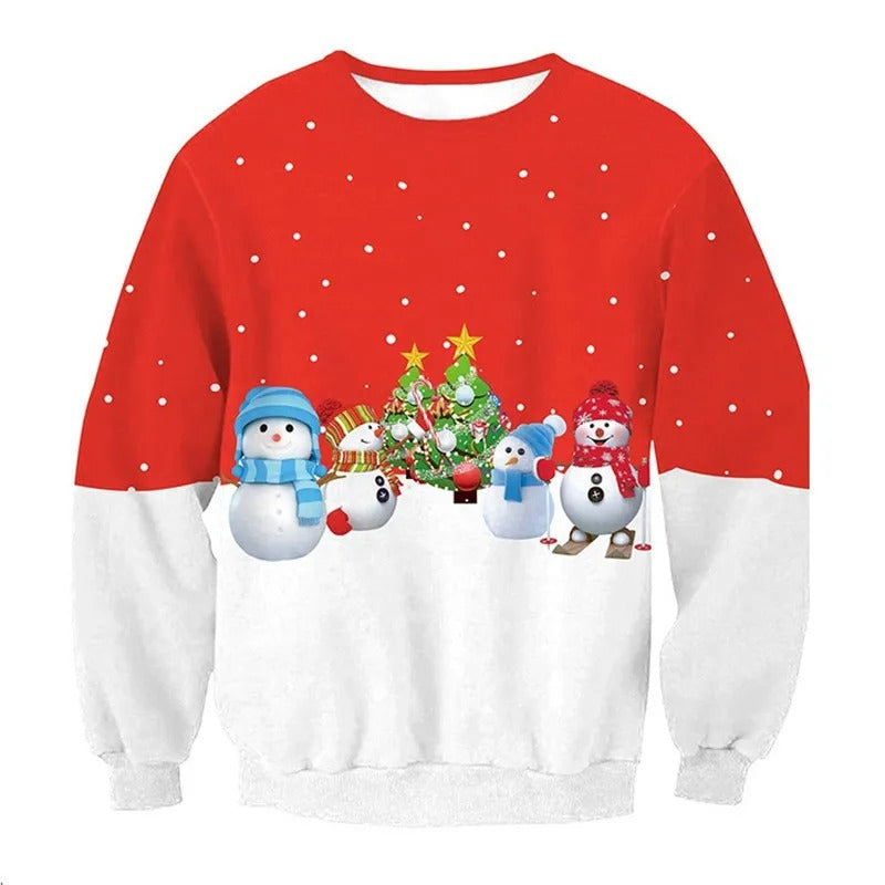 Joris | Cálido jersey de punto con un divertido motivo navideño en 3D para hombre y mujer