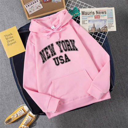George | Sudadera con capucha y estampado NEW YORK USA para mujer