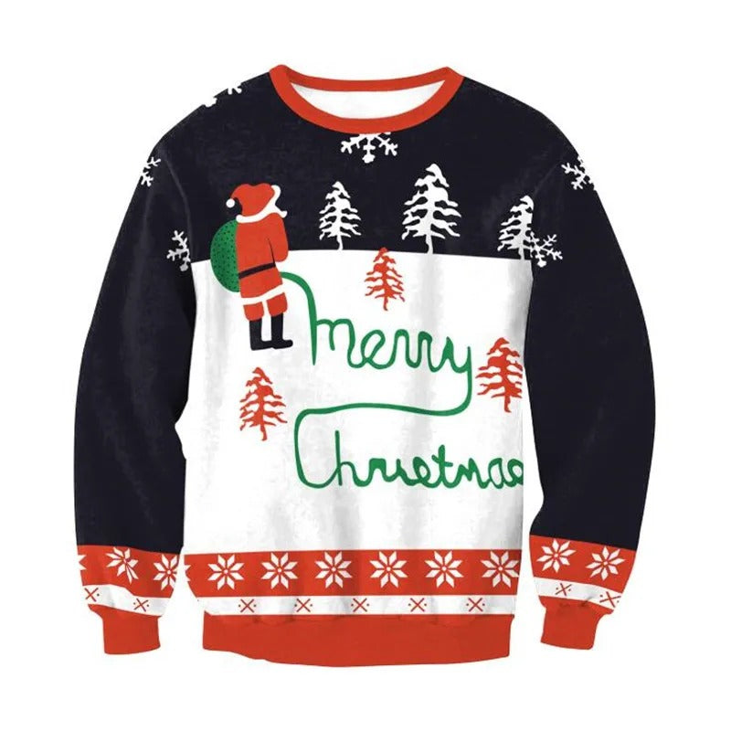 Joris | Cálido jersey de punto con un divertido motivo navideño en 3D para hombre y mujer