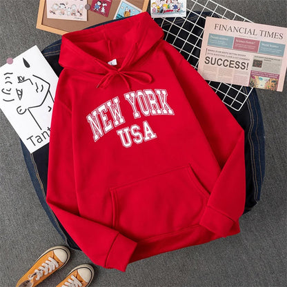 George | Sudadera con capucha y estampado NEW YORK USA para mujer