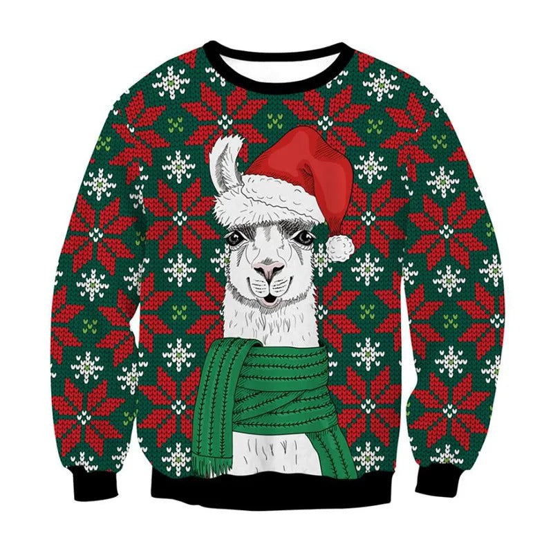 Jannis | Cálido jersey de punto con motivos navideños en 3D para hombre y mujer