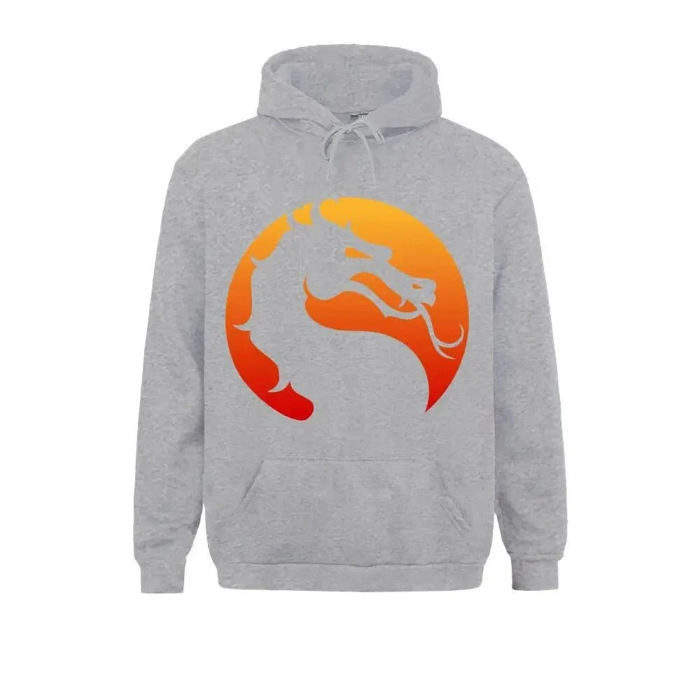Kurt | Cálida sudadera con capucha y estampado del dragón de Mortal Kombat para hombre y mujer