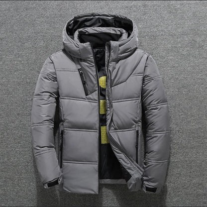 Cálida chaqueta de invierno impermeable con capucha para hombre | Ideal para el invierno