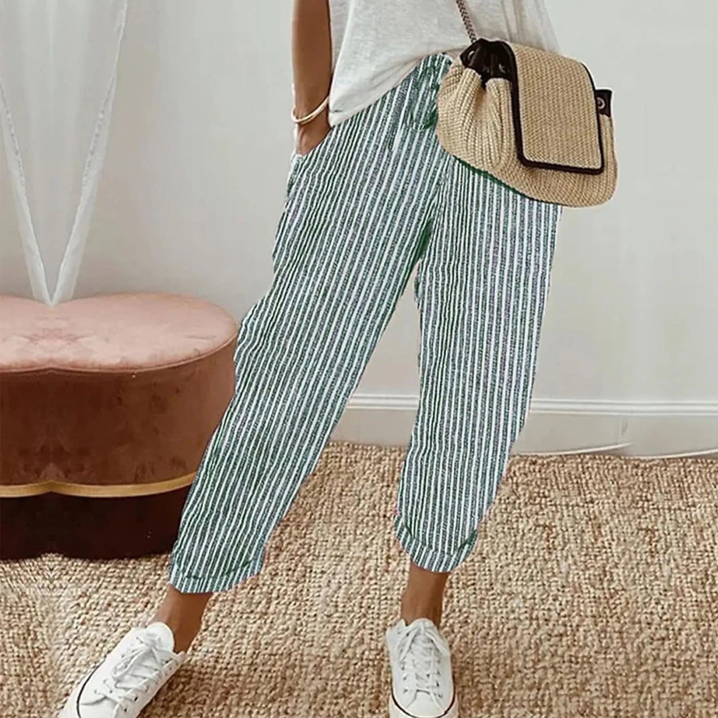 pantalones de cordón