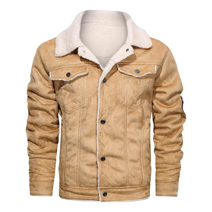 Chaqueta casual de cuero vegano estilo bomber para hombre | Perfecta para días informales