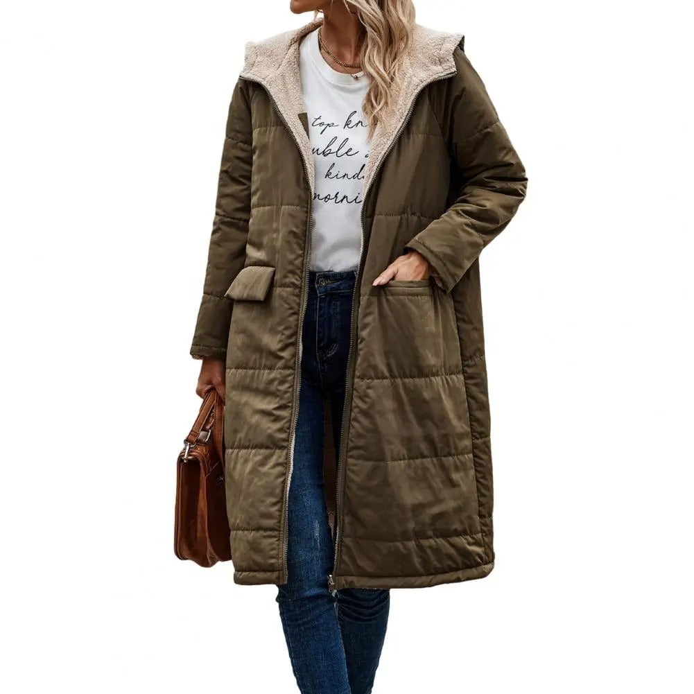 Abrigo largo de invierno para mujer
