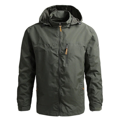 Elegante chaqueta softshell impermeable con capucha para hombre | Perfecta para actividades al aire libre en otoño/invierno