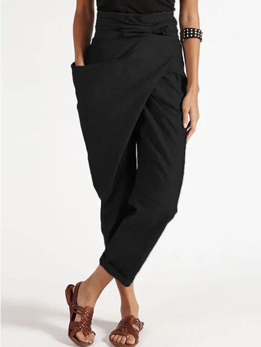 Pantalones asimétricos de moda y casual