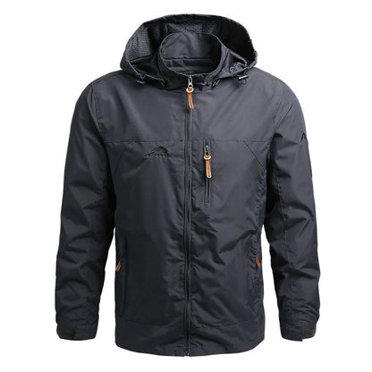 Elegante chaqueta softshell impermeable con capucha para hombre | Perfecta para actividades al aire libre en otoño/invierno