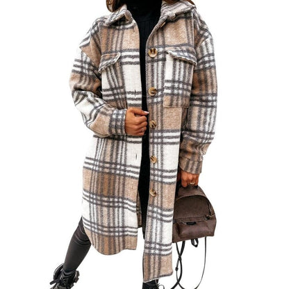 Chaqueta de cuadros para mujer