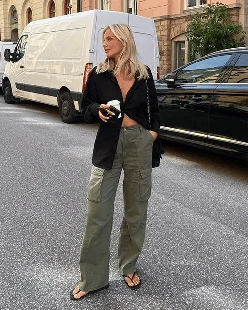 Olivia | Pantalones Cargo Cómodos | Uso Diario | Tejido Duradero