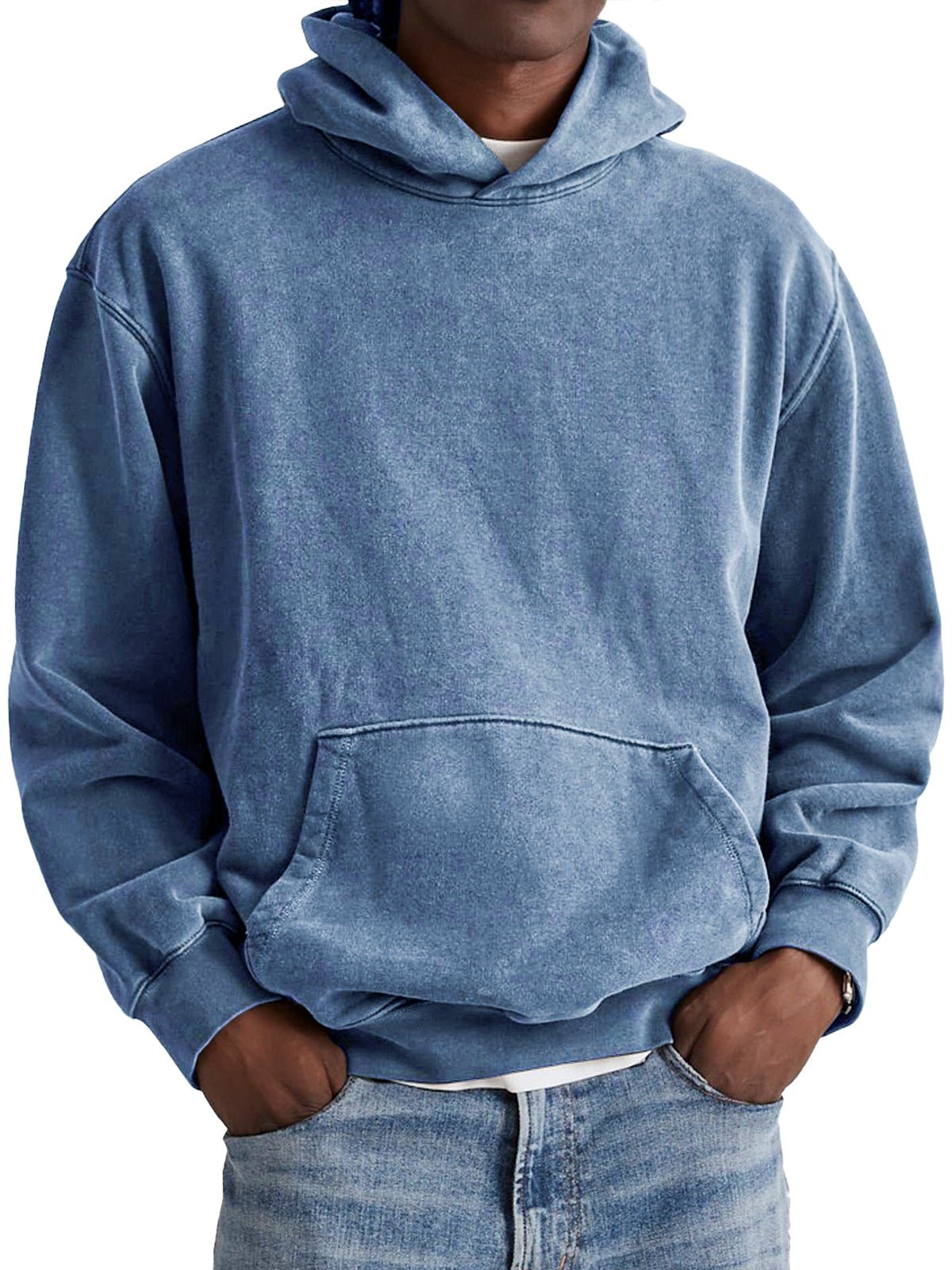 Męska Bluza z Kapturem Oversize Typu Pullover