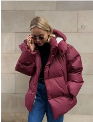 Chaqueta corta de moda con capucha para mujer