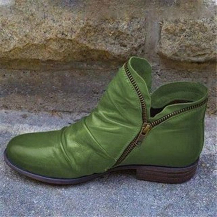 Vianne™ - Botines de piel con cierre de cremallera