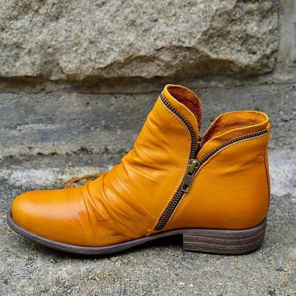 Vianne™ - Botines de piel con cierre de cremallera