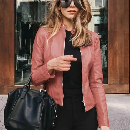Sannela | Chaqueta de cuero clásica para mujer