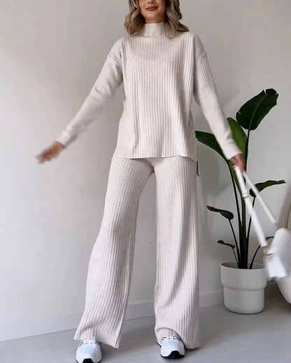 Cálido conjunto de jersey y pantalón para mujer - Lindia