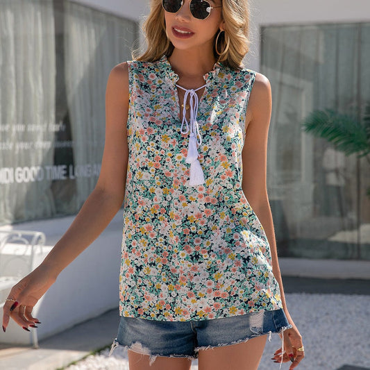 Blusa sin mangas Flower Muse