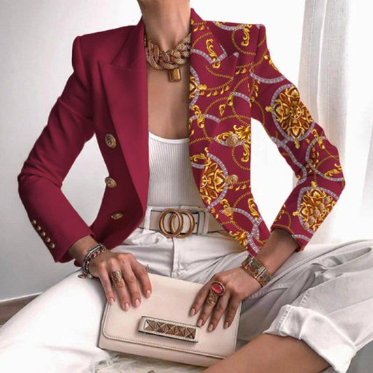 Isabelle - Chaqueta blazer estampada
