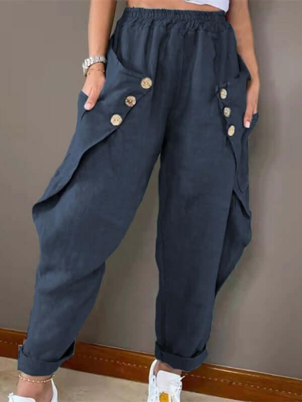 Elfreda - Pantalones cargo con grandes bolsillos
