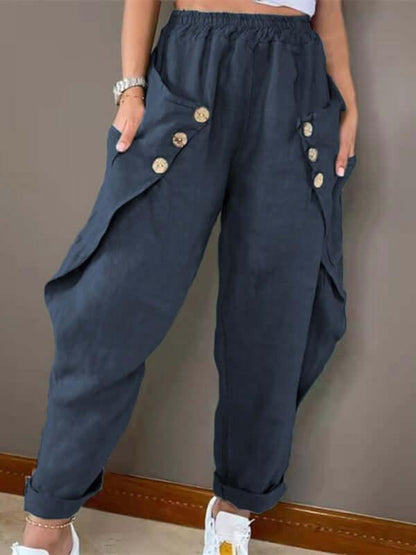 Elfreda - Pantalones cargo con grandes bolsillos