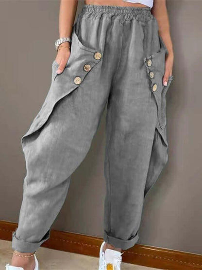Elfreda - Pantalones cargo con grandes bolsillos