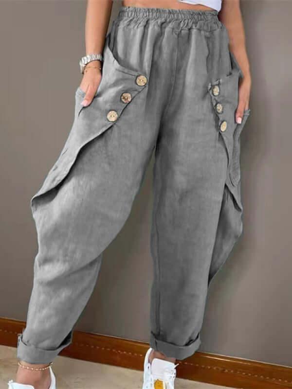 Elfreda - Pantalones cargo con grandes bolsillos