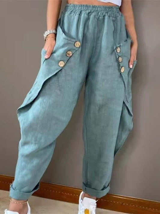 Elfreda - Pantalones cargo con grandes bolsillos