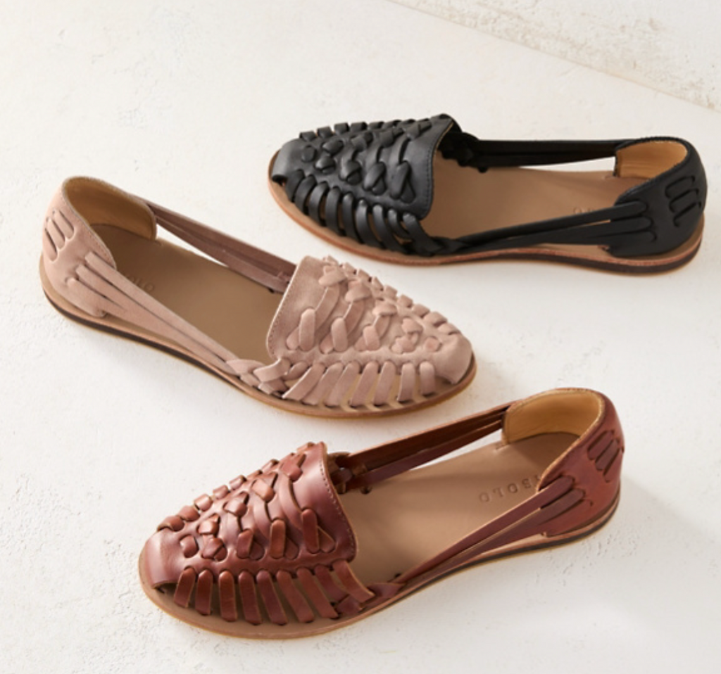 Damskie Plecione Sandały Huarache Płaskie Buty